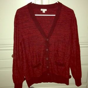Merona deep red men’s cardigan